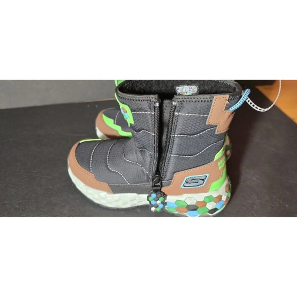 Kids Us 13, Sketchers Minecraft Water‎ Repellent, Zipper On Side